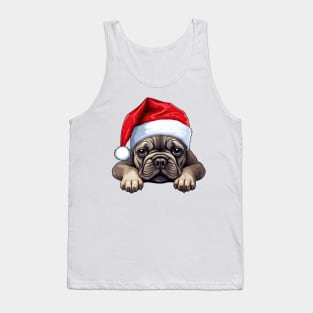 Christmas Peeking French Bulldog Tank Top